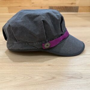 Gray Cap with Purple Accent